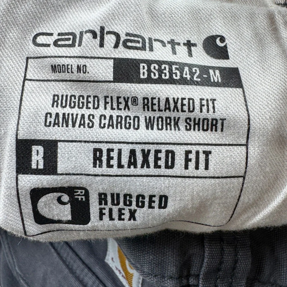 Carhartt Men's Cargo Shorts Rugged Flex Canvas Relaxed Fit Gray Size 42 Workwear